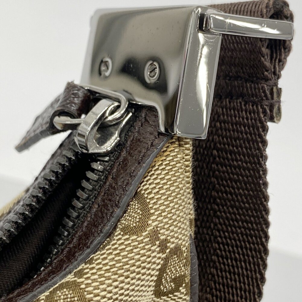 GUCCI Authentic Brown Canvas Shoulder Bag - Picture 12 of 13